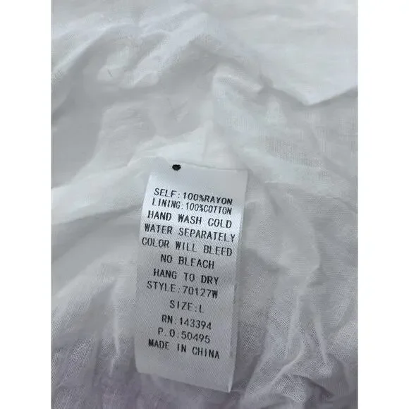 Cotton Bleu Maxi Dress Size L Y2K Boho Festival Hippie Retro Casual Beachy - Picture 12 of 12